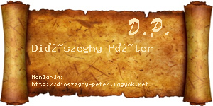 Diószeghy Péter névjegykártya